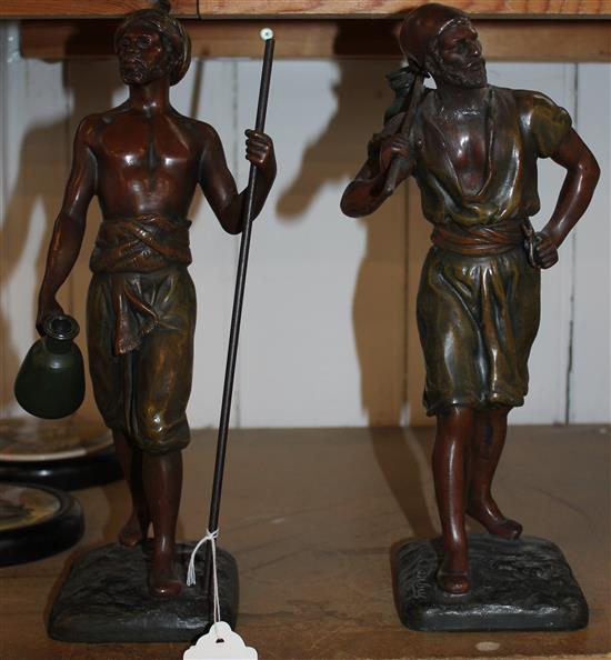 Cold painted bronzes of water carrier